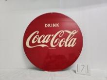 Drink Coca Cola Metal Sign Good Condition