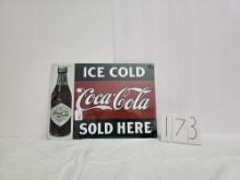 Metal Ice Cold Coca Cola Sign Nos