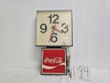 Electric Clock Coca Cola Ingress Plastene 1971