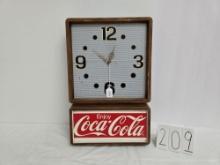 Coors Battery Operated Enjoy Coca Cola Clock Fair Condition