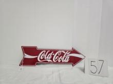 2005 Gallan Ent Metal Arrow Coa-cola Sign Made In Usa