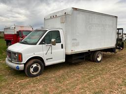 1997 GMC 3500 ENCLOSED LANDSCAPE BOX TRUCK WITH RAMP