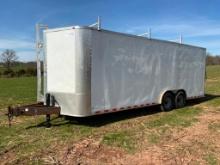 2018 ARISING 22 FOOT ENCLOSED TRAILER. WITH ROOF RACK