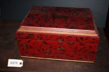 Antique Oriental Finish Jewelry Box
