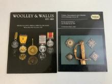 ORDERS DECORATIONS COINS MEDALS ARMS & ARMOR MILITARY AUCTION CATALOGS LOT OF 2
