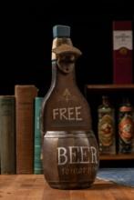 Vintage "Free Beer" Bottle Opener and Cap Catcher