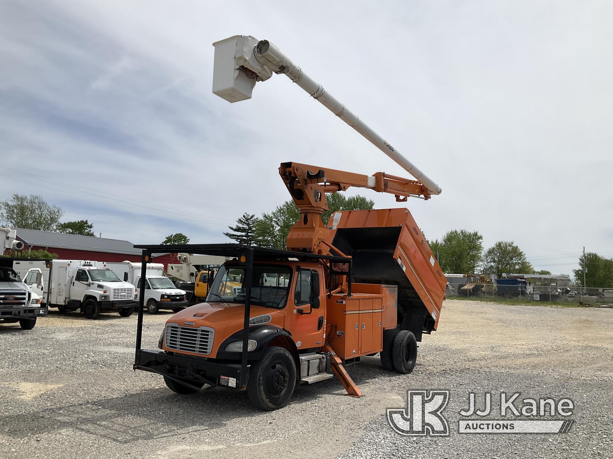 (Hawk Point, MO) Altec LRV60E70, Over-Center Elevator Bucket Truck mounted behind cab on 2012 Freigh