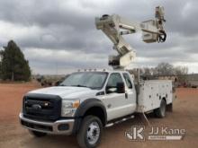 Versalift VST-40I, Material Handling Bucket Truck mounted behind cab on 2015 Ford F550 4x4 Extended-