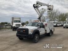 Altec AT37G, Articulating & Telescopic Bucket mounted behind cab on 2016 Ford F550 4x4 service Truck
