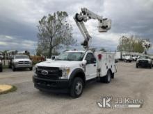Altec AT37G, Articulating & Telescopic Bucket mounted behind cab on 2017 Ford F550 4x4 Service Truck