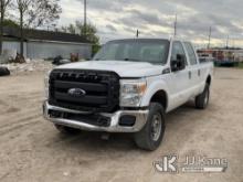 2016 Ford F250 4x4 Crew-Cab Pickup Truck Cranks With Jump, Condition Unknown, Rust, Body Damage, Sel