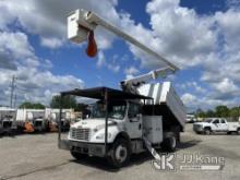 Altec LRV-56, Over-Center Bucket Truck mounted behind cab on 2012 Freightliner M2 106 Chipper Dump T