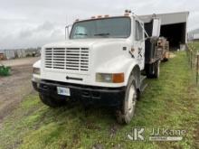 2000 International 4900 Reel Loader Truck, Reel With Pipe Will Be Removed. Water Tank Will Be Sold W
