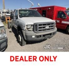 2005 Ford F-450 SD Cab & Chassis Engine Runs Rough, No Tail Lights, No Mudflaps, Exhaust Leak