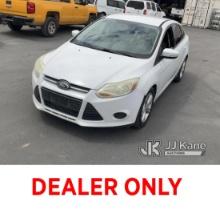 2014 Ford Focus 4-Door Sedan Runs But Does Not Move, Bad Front Suspension, Must Be towed