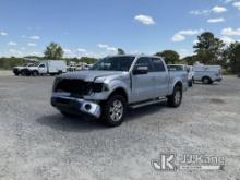 2012 Ford F150 4x4 Crew-Cab Pickup Truck Runs & Moves) (Wrecked , Front End Damage, Bumper Is Hittin