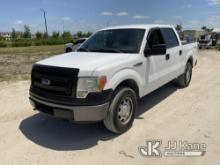 2014 Ford F150 4x4 Crew-Cab Pickup Truck Runs & Moves) (Body Damage, Missing Dash Panel & Wires Hang