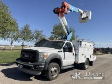 Altec AT37-G, Articulating & Telescopic Bucket Truck mounted behind cab on 2011 Ford F550 4x4 Servic