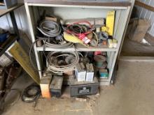 CABINET WITH ASSORTED ELECTRICAL SUPPLIES