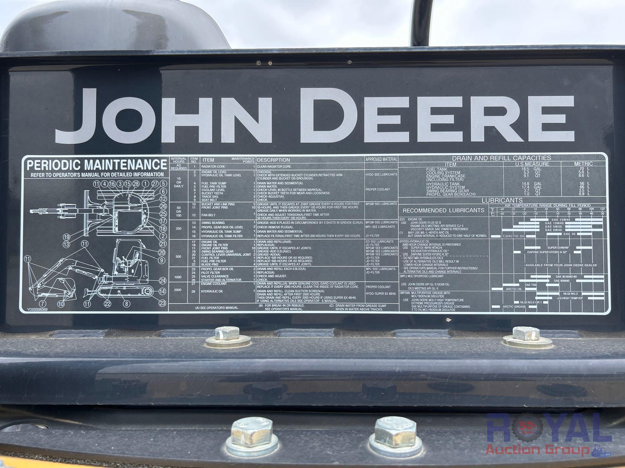 2020 John Deere 50G Mini Excavator