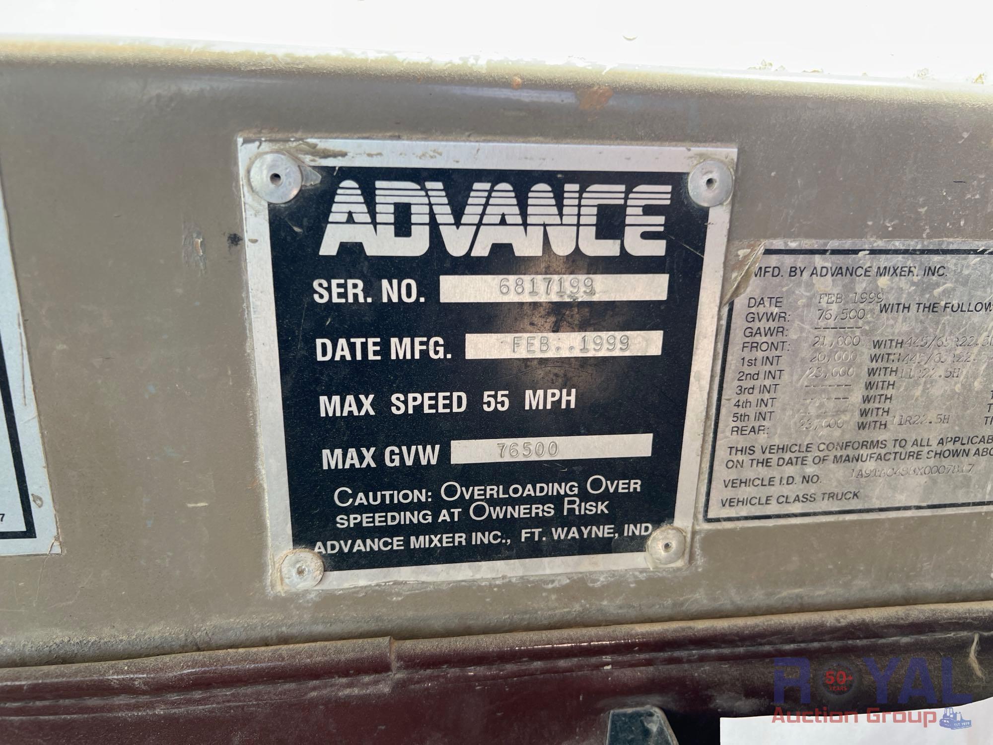 1999 Advance 6x6 Mixer Concrete Mixer Truck