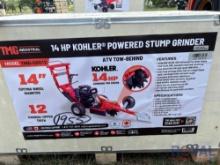 2024 TMG Industrial GSG12 14HP Kohler Powered ATV Tow Behind Stump Grinder
