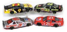 Nascar Race Cars (4), Havoline, Pennzoil, Goodwrench & Citgo, w/out boxes,