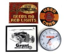 Hot Rod Garage Decor (4), Grant Motor Parts Graphic, No Red Lights, Hobart