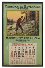 Coca-Cola Bottling Calendar, c.1941, large litho on paper w/hunting scene f