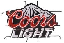 Breweriana Coors Neon Sign, two-color orange & white for Light beer, Exc wo