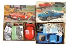 Toy Model Car Kits (2), large Monogram 1/8th scale Jaguar XK-E & Corvette S