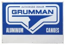 Sporting Grumman Canoe Sign, single sided litho on aluminum for authorized