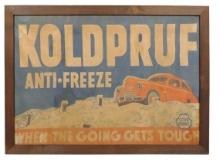 Automobilia Cities Service Banner, printed fabric for Koldpruf Anti-Freeze
