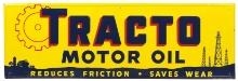 Petroliana Tracto Tractor Oil Sign, mfgd by Stout Sign Co., embossed litho