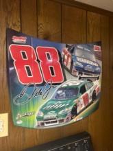 NASCAR #88 Dale Junior car hood plaque in basement