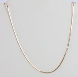 14K YELLOW GOLD BOX LINK 20 INCH CHAIN NECKLACE