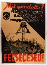 WWII GERMAN REICH WAFFEN SS HUNGARIAN POSTER
