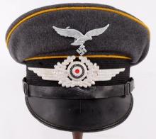 WWII GERMAN REICH LUFTWAFFE SIGNAL NCO VISOR CAP