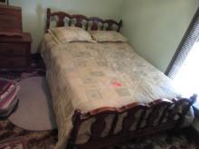 QUEEN BED  W/ HEADBOARD AND FOOTBOARD 63 W