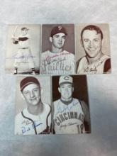 (5) Signed Exhibit Cards Church, Bailey, Donovan, Coleman, and Molzone