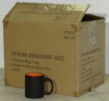 iti C Handle 11 ounce Mugs (Orange inside and Black Matte outside)