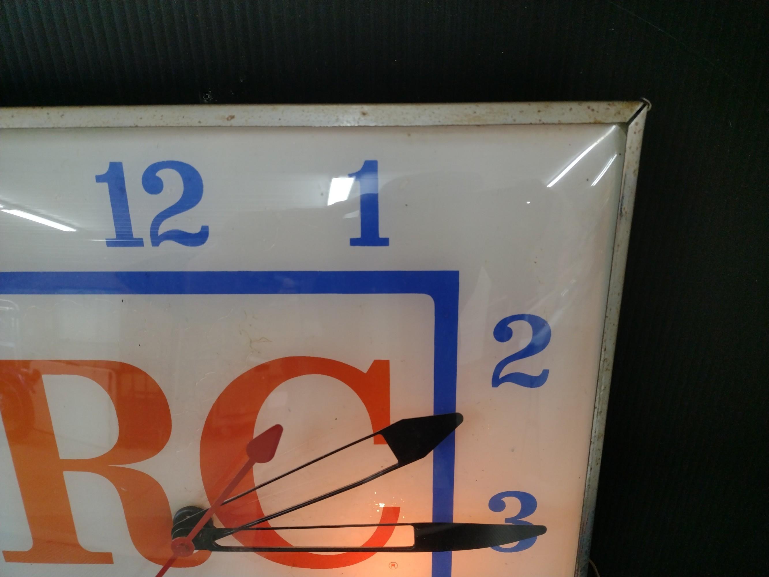 Vintage PAM RC Cola Lighted Clock