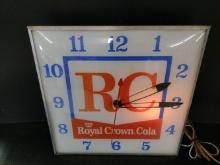 Vintage PAM RC Cola Lighted Clock