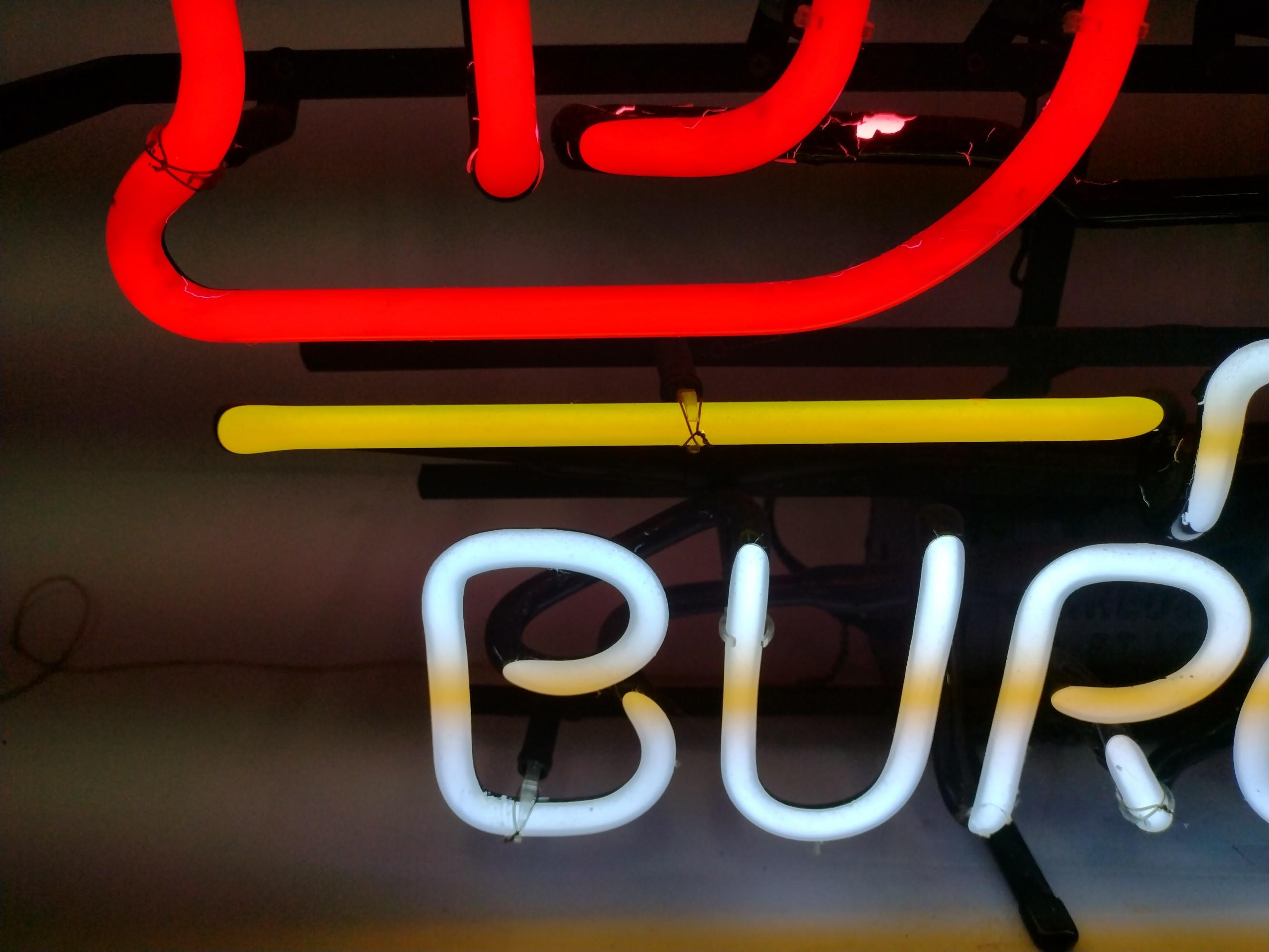 Bud and Burgers Neon Advertising Sign