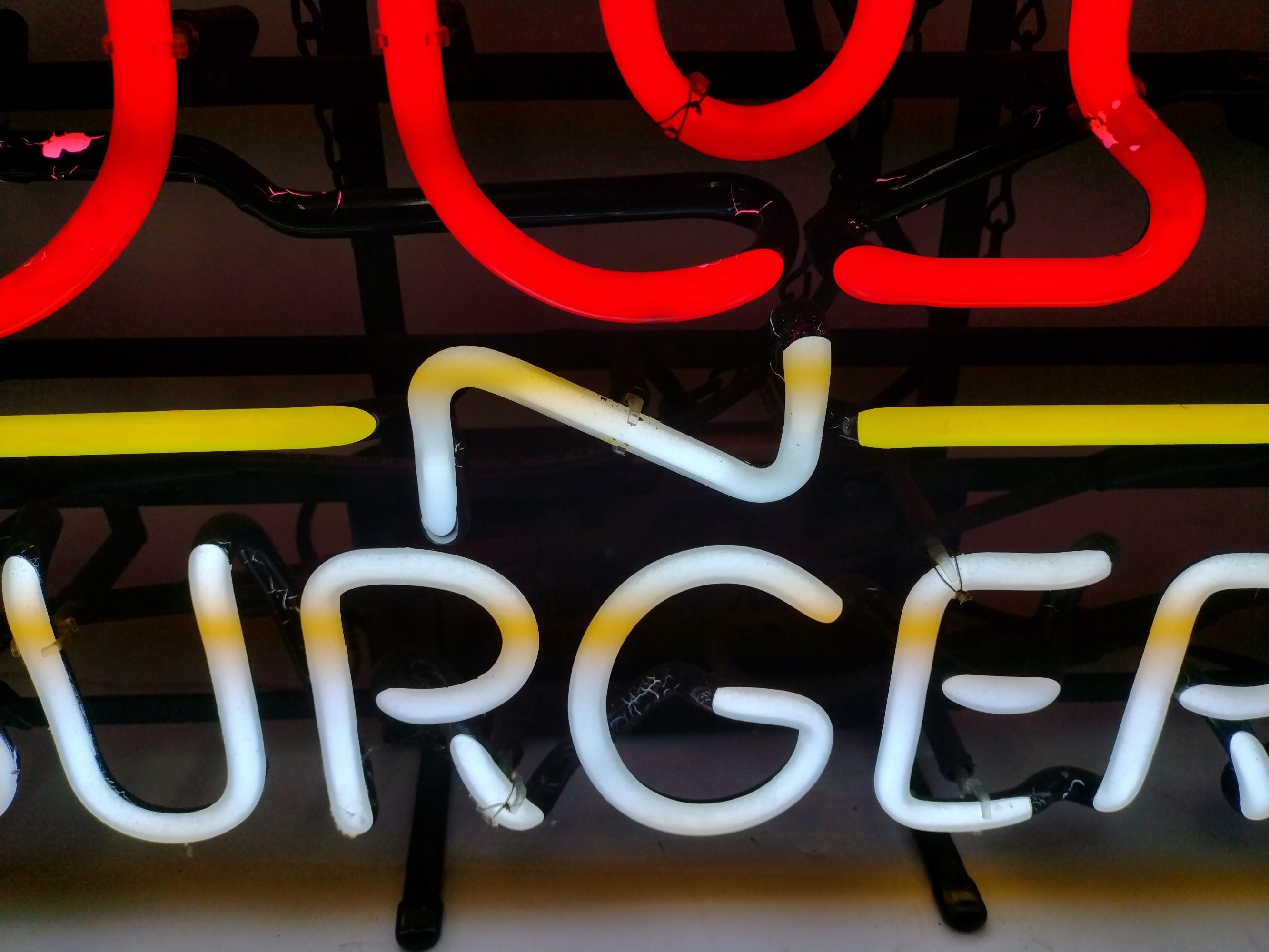 Bud and Burgers Neon Advertising Sign