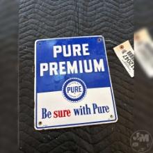 12"X10" PURE PREMIUM "BE SURE WITH PURE" METAL SIGN