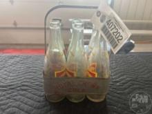 6 ROYAL CROWN COLA BOTTLES AND CARRIER