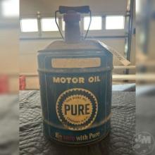 5 GALLON PURE MOTOR OIL CAN