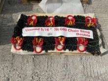 UNUSED 5/16”...... 7FT G80 DOUBLE CHAIN SLING