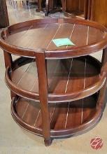 NEW Indonesia Hand Carved Mahogany End Table 27"